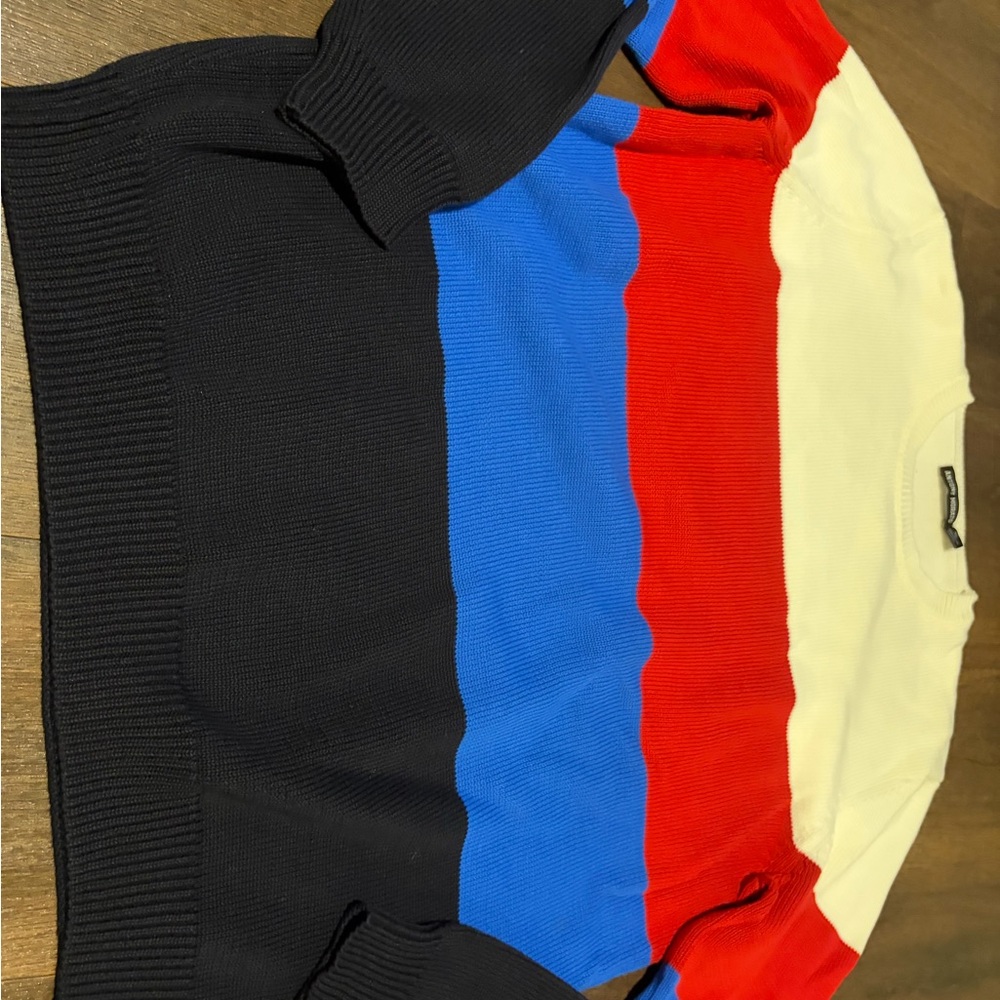 Antony Morato Men's Crewneck Sweater - Black, Blue, Red, and White